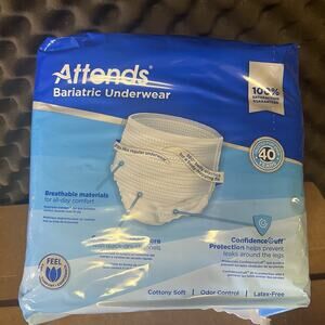 Attends Bariatric Incontinence Briefs Underwear Diapers Ultimate Absorbency 2XL